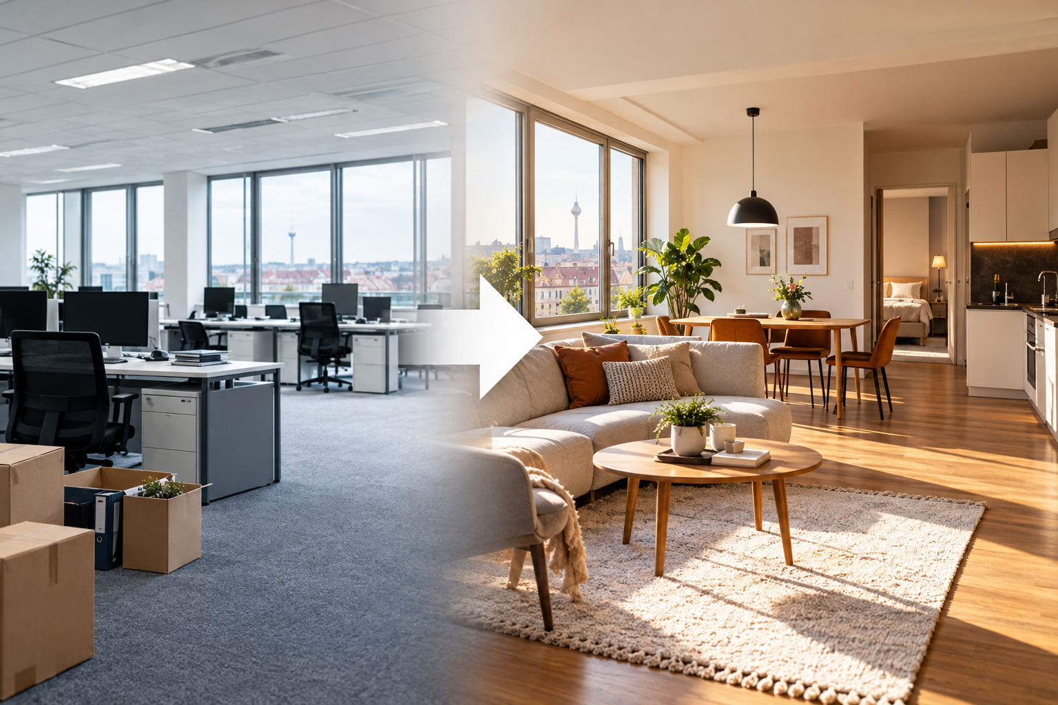 Vom Büro zur Wohnung